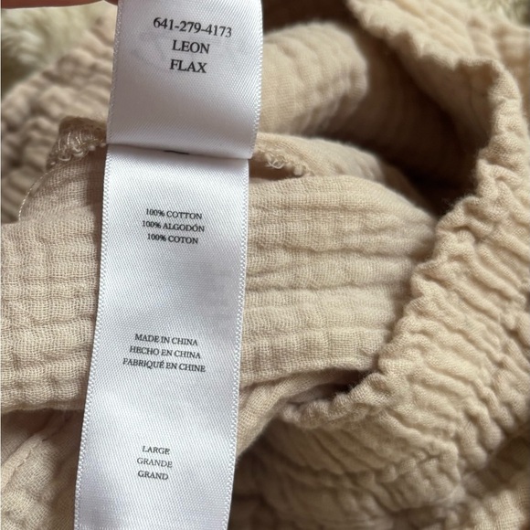 Rails Cotton Gauze Leon Pant in Flax, Size L - Picture 14 of 16